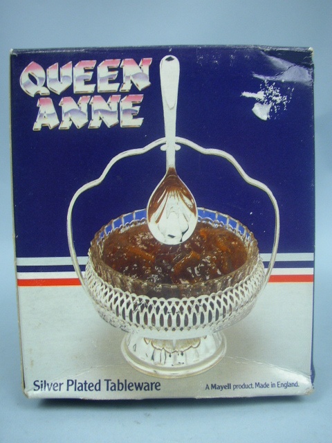 Queen Ann Jam Dish with Spoon by Mayell of England